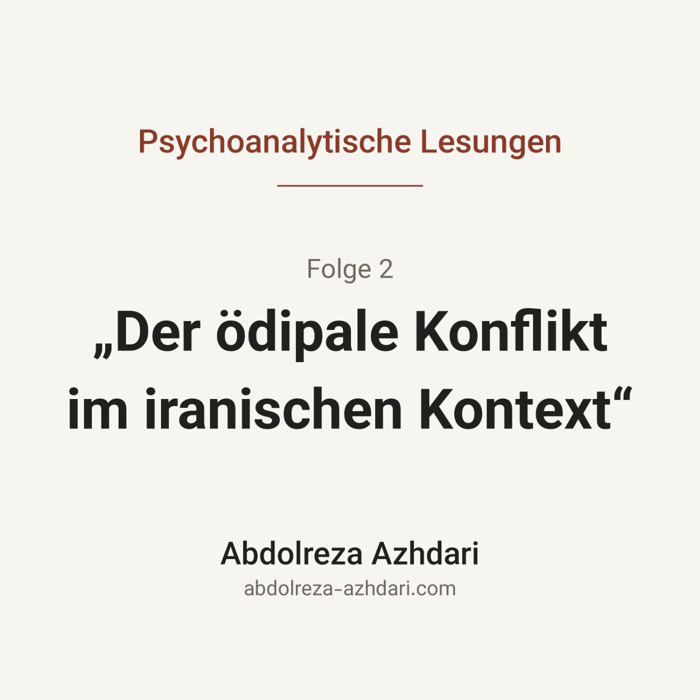 Coverbild: „Der ödipale Konflikt im iranischen Kontext“